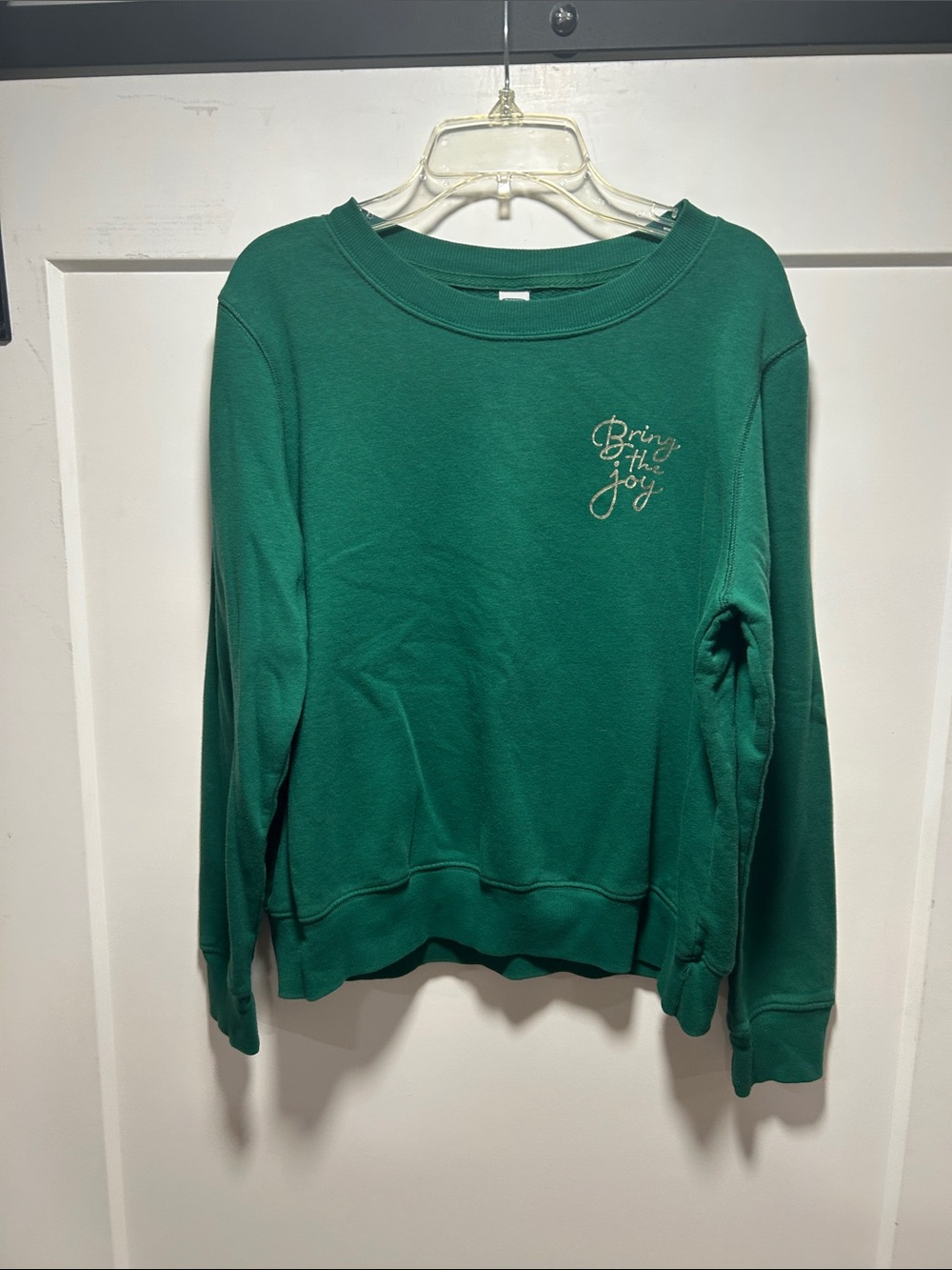 Old Navy Green 'Bring the Joy' Crewneck Sweatshirt
